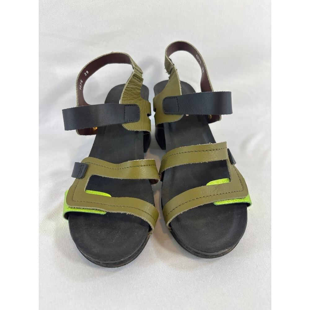 The Art Company 1875 Heeled Sandal Green EU 39 (8.5 to 9 US) Artsy Block Heel - Picture 2 of 8
